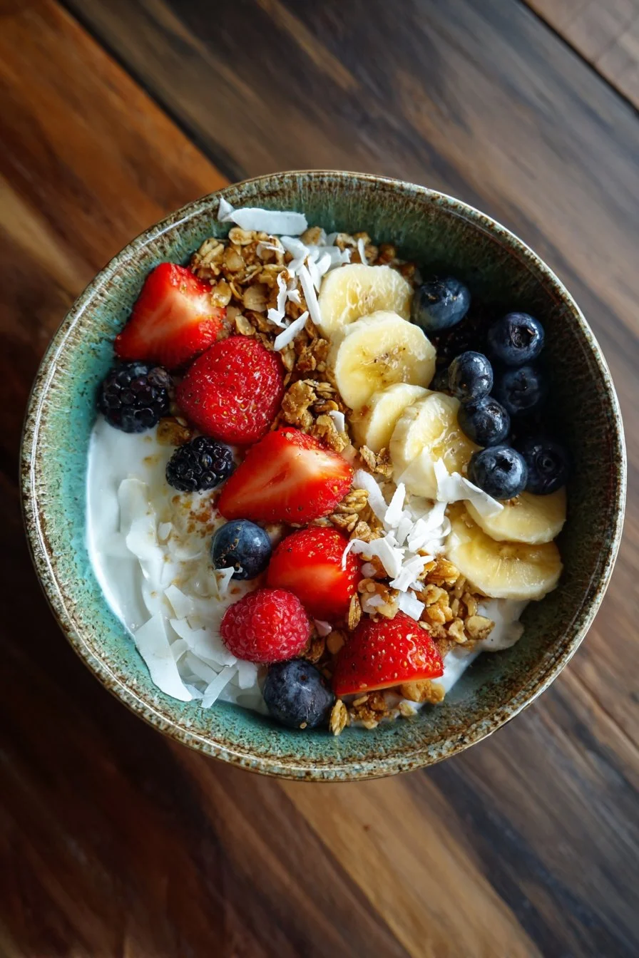 Receta de Tazón de Superalimentos de Yogur Griego Vegano