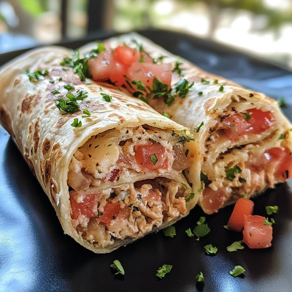 Deliciously cooked tuna omelette served on a plate with fresh herbs