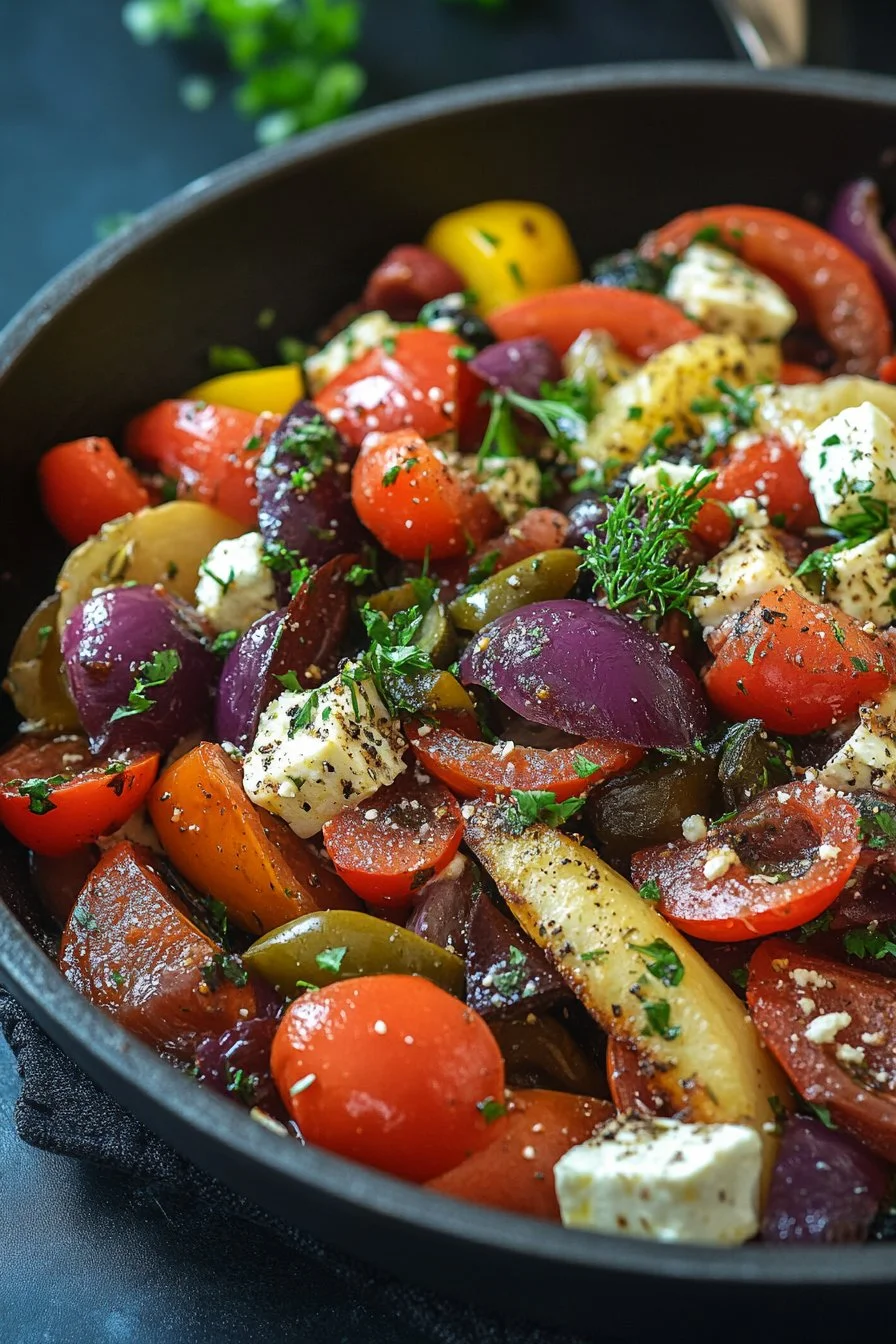 Verduras Griegas Rápidas y Fáciles en Una Sola Olla