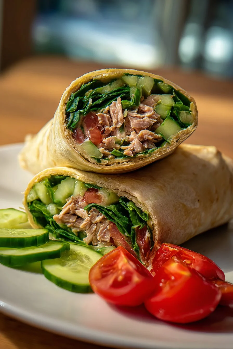 Wrap de atún saludable y delicioso