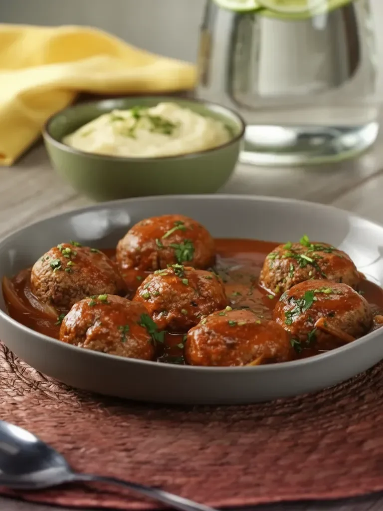Albóndigas de carne en su jugo