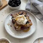 Avena al horno saludable con arándanos (sin gluten)
