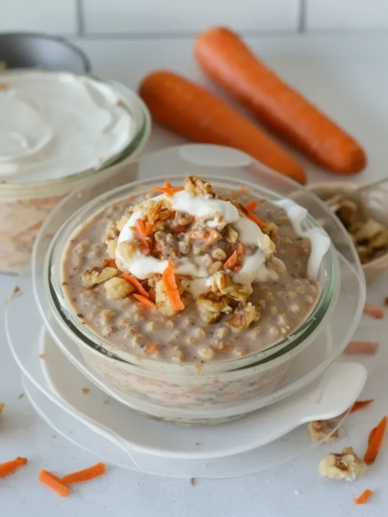 Avena Nocturna de Pastel de Zanahoria
