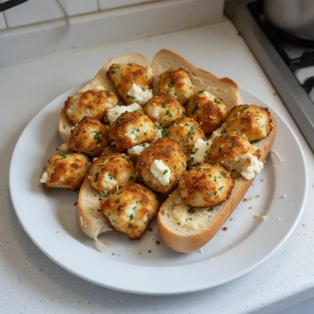 Bocaditos de pollo con requesón y parmesano, aperitivo delicioso y fácil de preparar