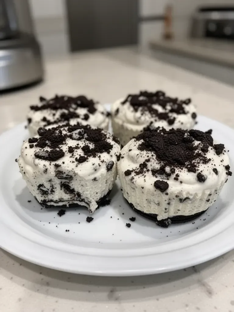 Receta de Bocados de Cheesecake de Oreo Saludables sin Hornear