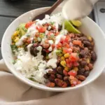 Bowl of Bean and Rice Burrito