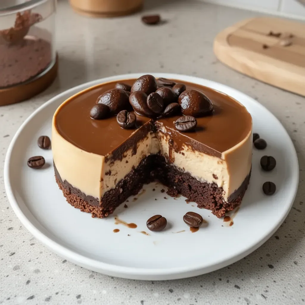 Brownies de Cheesecake con Café, una exquisita dulce alternativa.