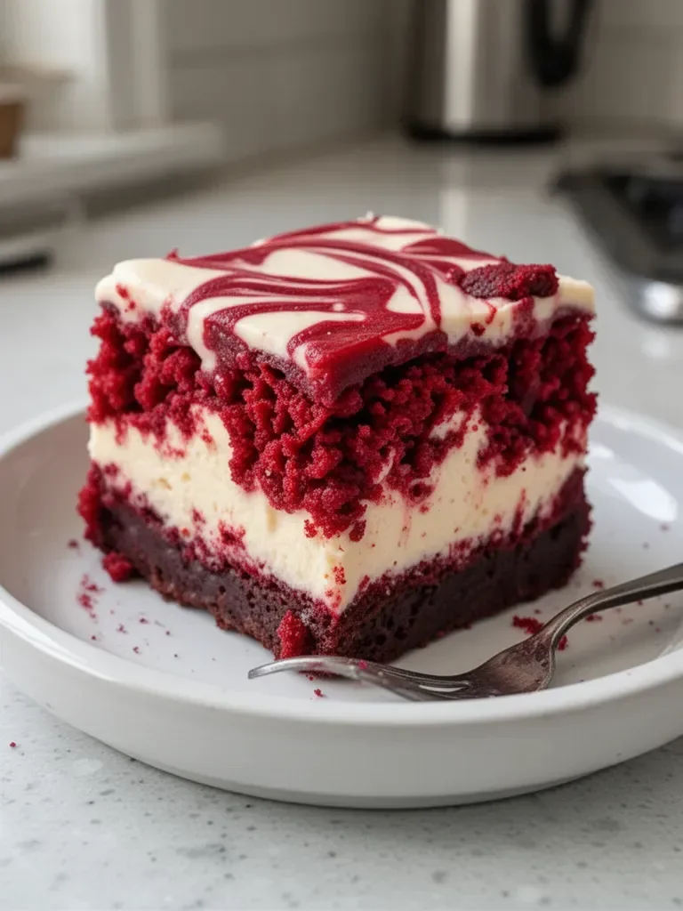 Receta de Brownies de Cheesecake de Red Velvet