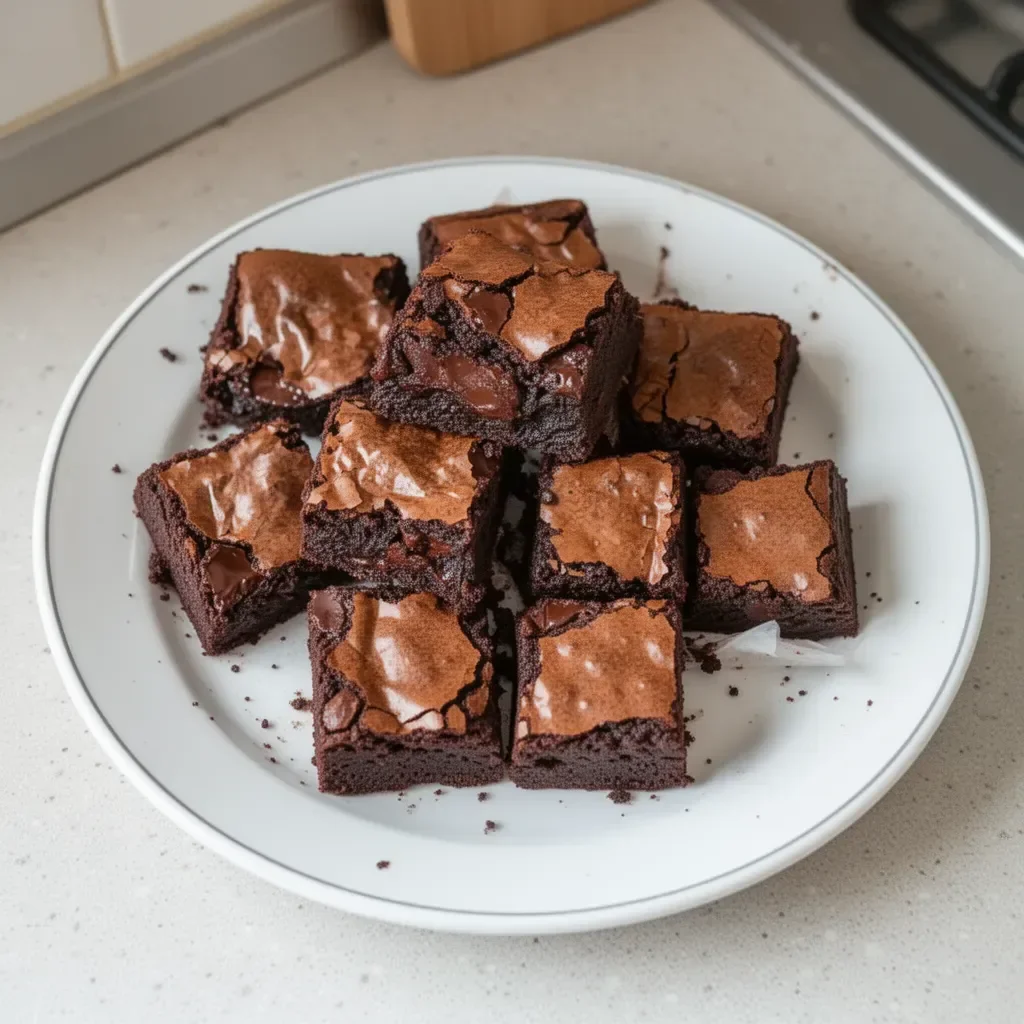 Brownies sin azúcar recién horneados, perfectos para un postre saludable