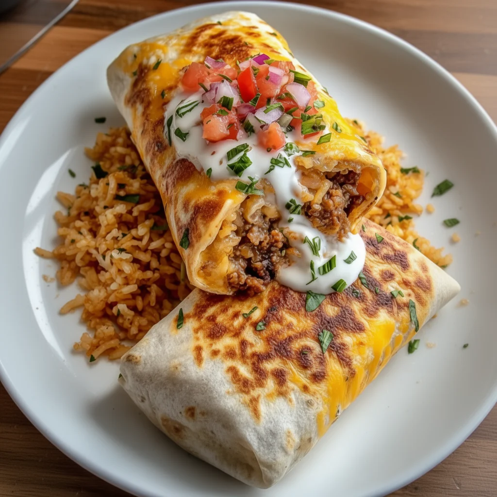 Burrito de Queso a la Parrilla en un plato, derretido y apetitoso