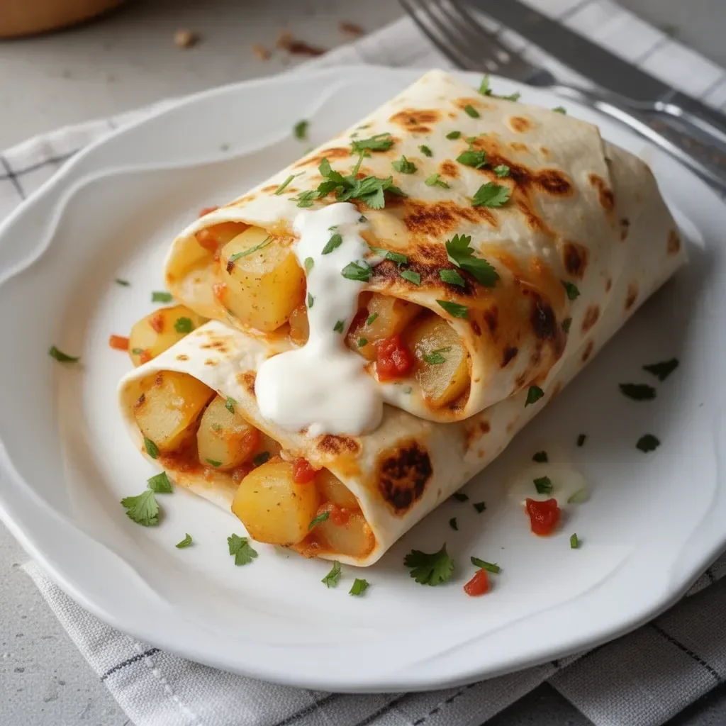 Burritos de papa con queso listos para disfrutar