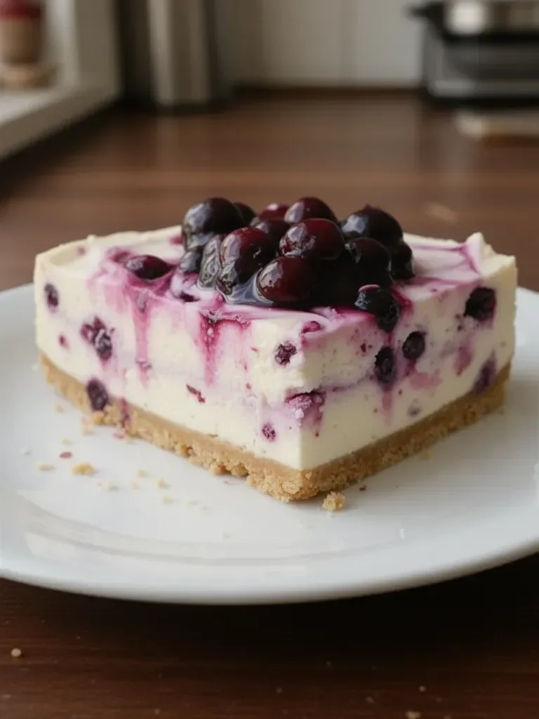 Cheesecake de Arándano sin Horno