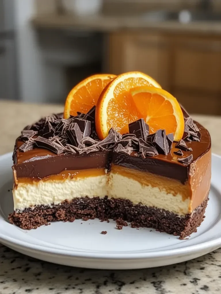 Cheesecake de chocolate y naranja