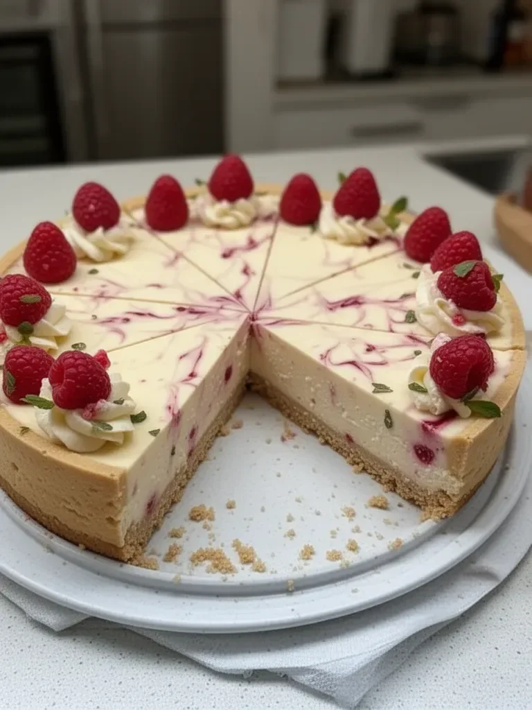 Cheesecake de frambuesa sin hornear