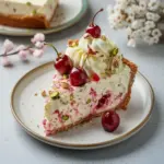 Cheesecake de Limón, Lima, Cereza y Pistacho