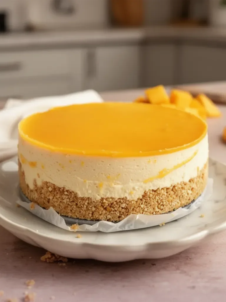 Cheesecake de Mango sin Hornear