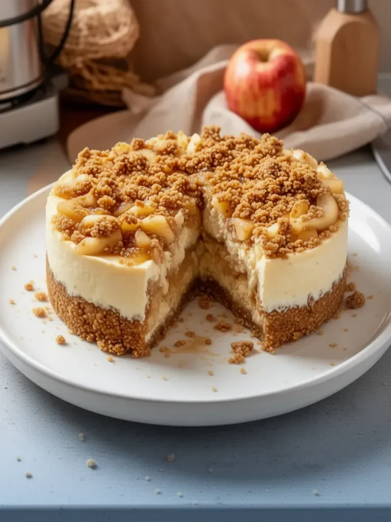 Cheesecake de Manzana con Crumble