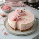 Cheesecake de Sakura de Flor de Cerezo Japonés