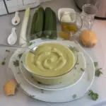 Crema de calabacín, puerro y patata