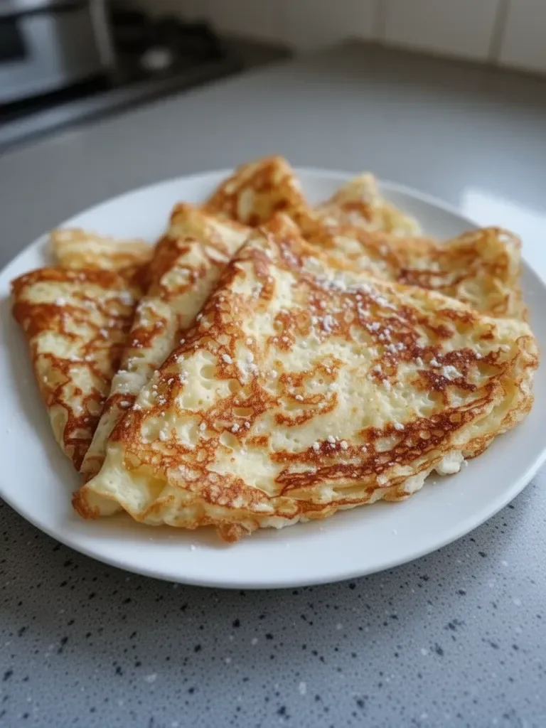 Crepes de queso cottage altos en proteína