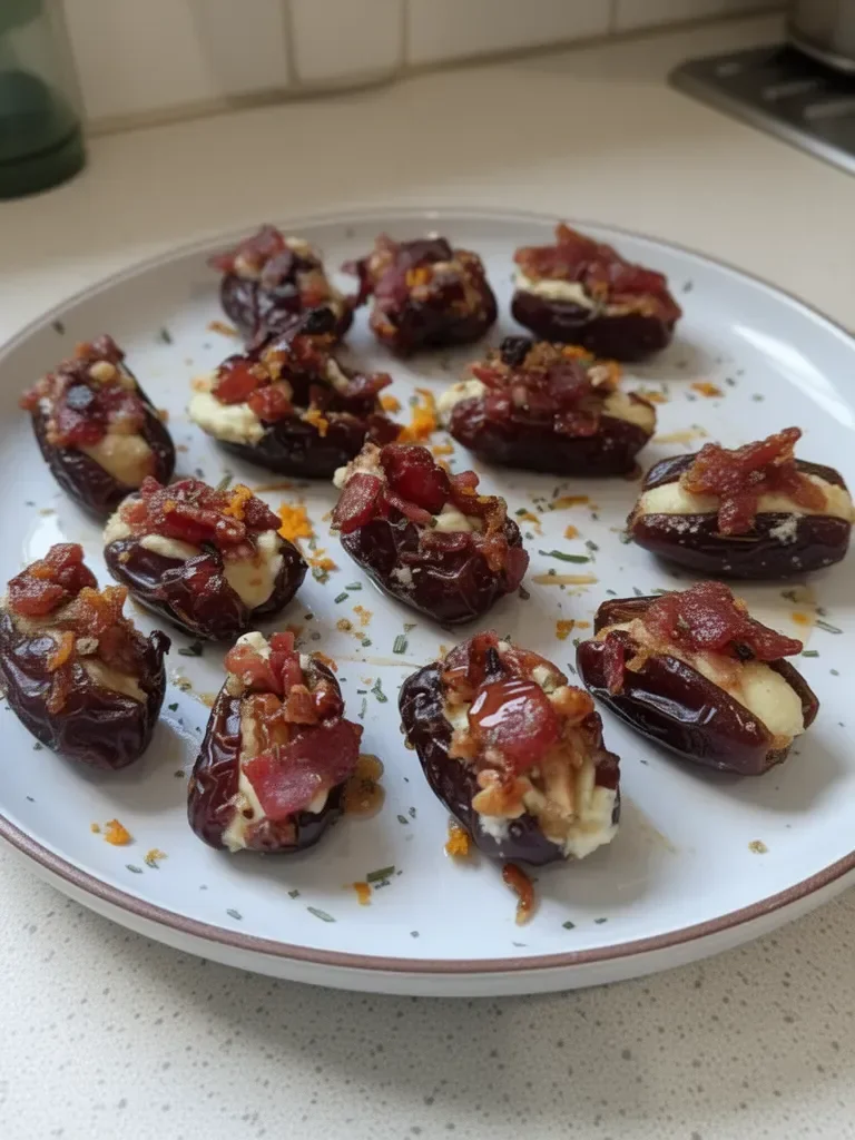 Dátiles rellenos de queso de cabra