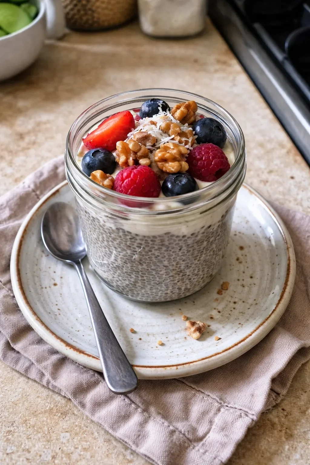 Delicia de Pudding de Chía Sin Azúcar