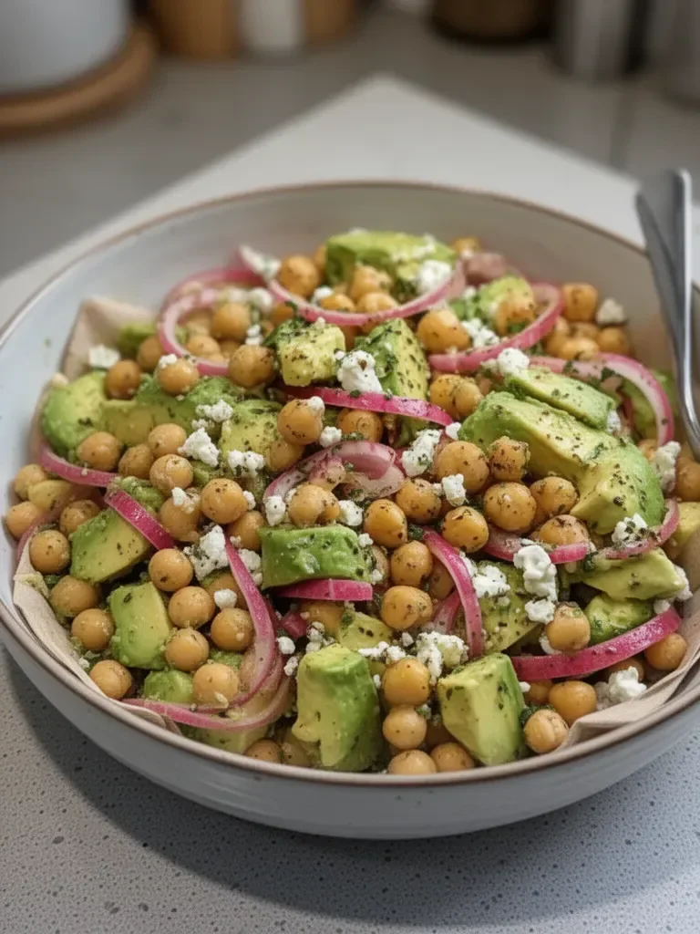 Ensalada de aguacate y garbanzos