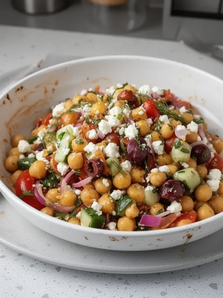 Ensalada Mediterránea de Garbanzos y Feta