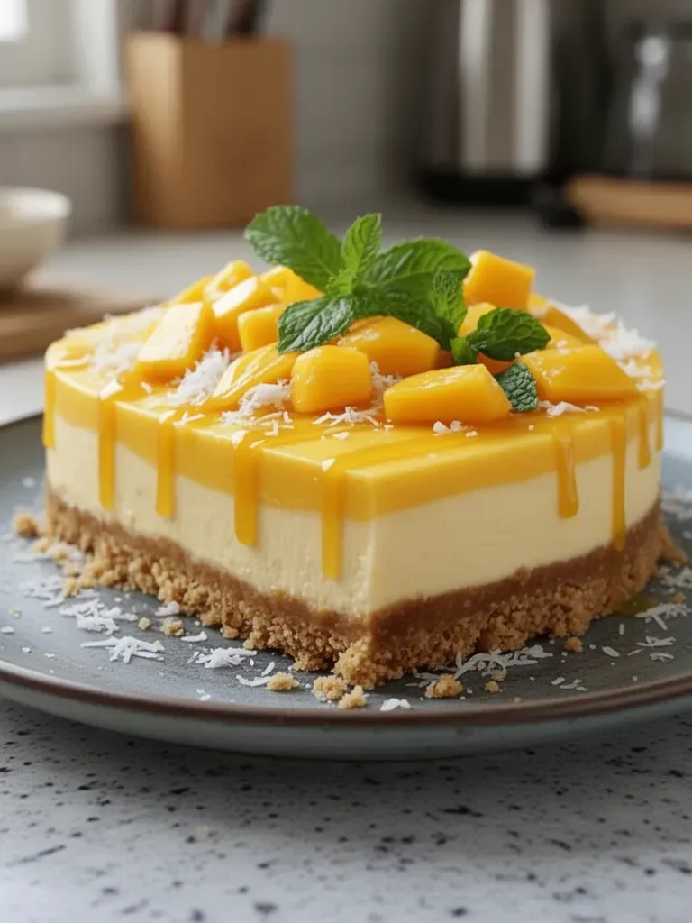 Felicidad de Cheesecake de Mango Tropical