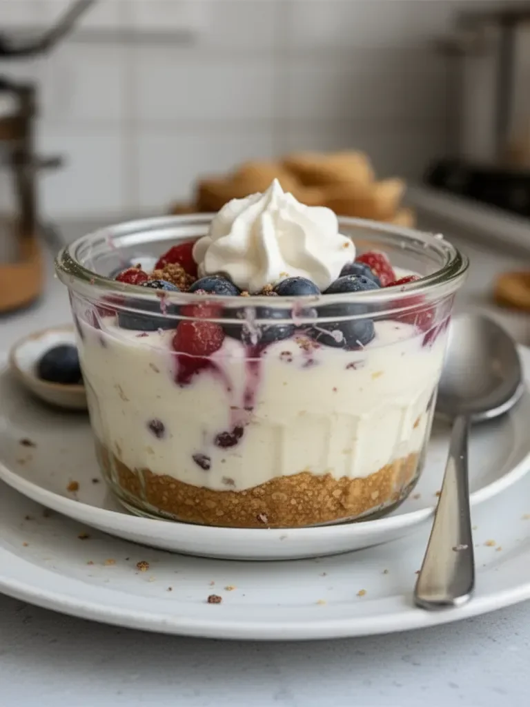 Frascos de Cheesecake de Proteína Saludable