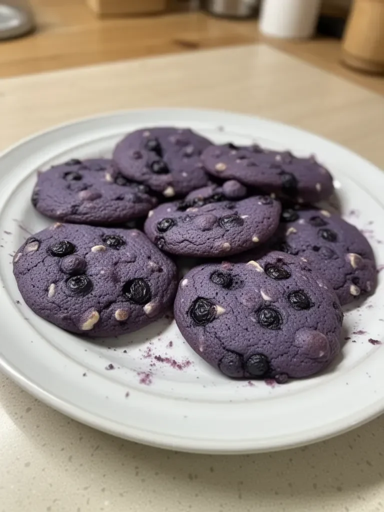 Galletas de Arándano | Veganas y Naturalmente Azules!
