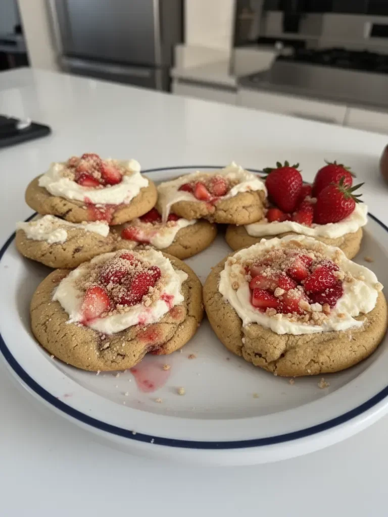 Galletas de Cheesecake de Fresa