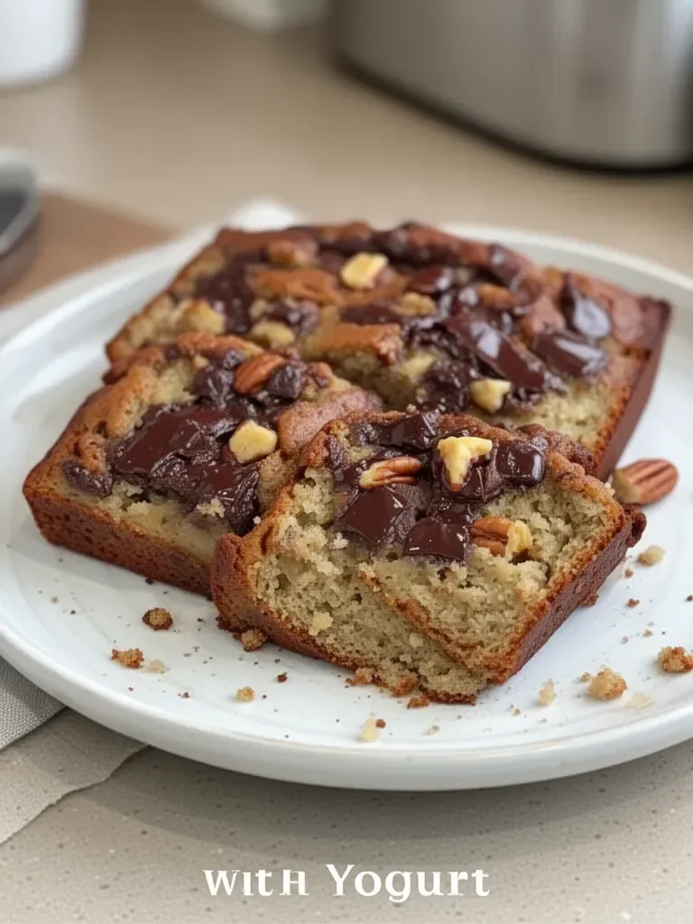 Healthy Banana Bread with Yogurt