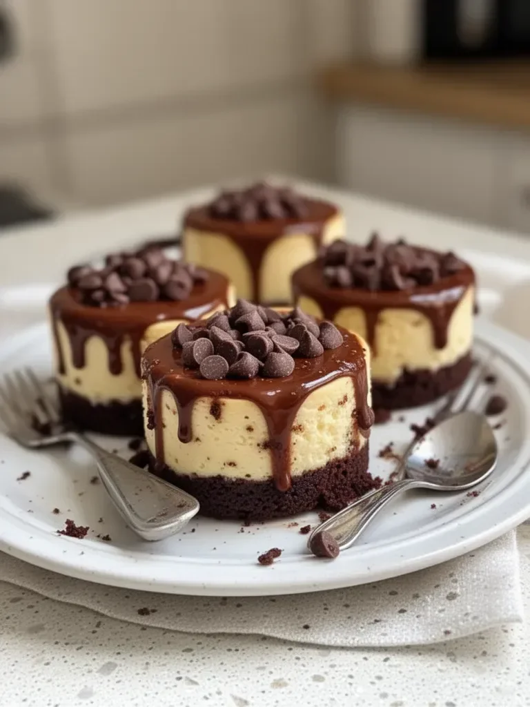 Mini Cheesecakes de Brownie en Base
