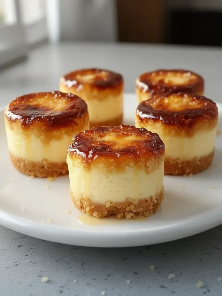 Mini Cheesecakes de Crème Brûlée – Receta de Postre Decadente