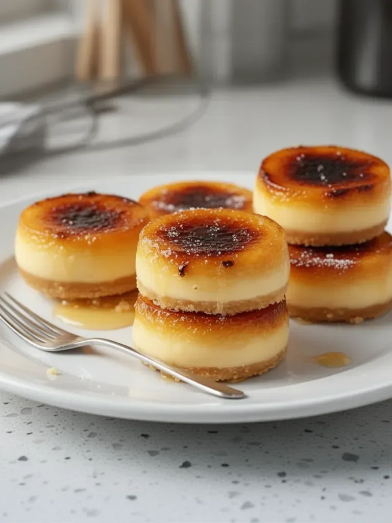 Mini Cheesecakes de Crème Brûlée que Sorprenden a Todos los Amantes del Dulce