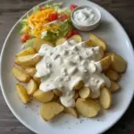 Papas con Salsa Cremosa de Ajo