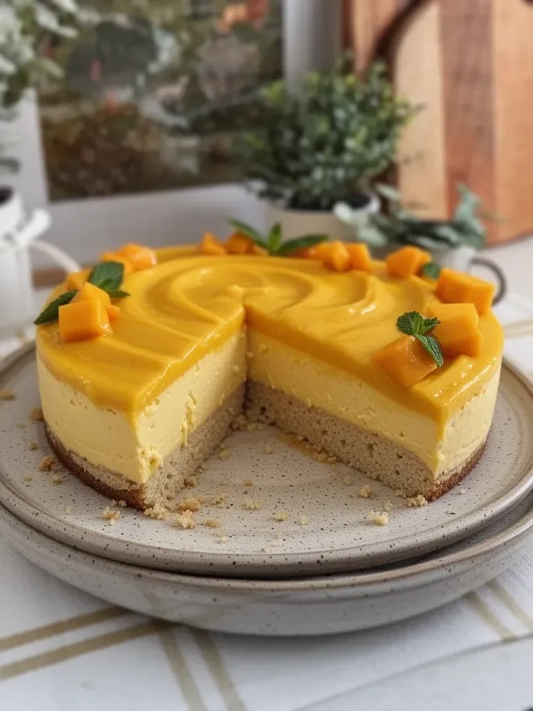 Pastel de Mousse de Mango