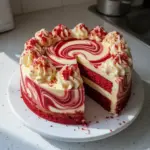 Pastel de Red Velvet con Remolino de Queso Crema