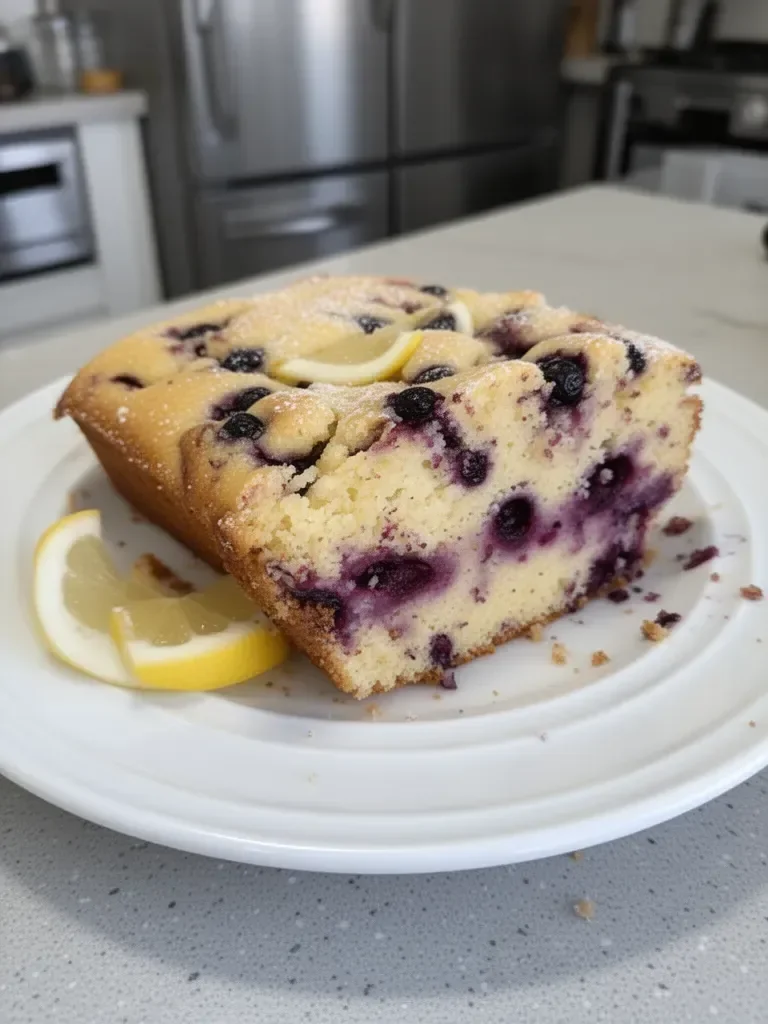 Pastel de Yogur de Limón y Arándano Suave y Húmedo
