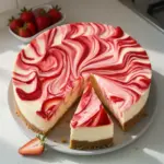 Receta de Cheesecake de Remolino de Fresa