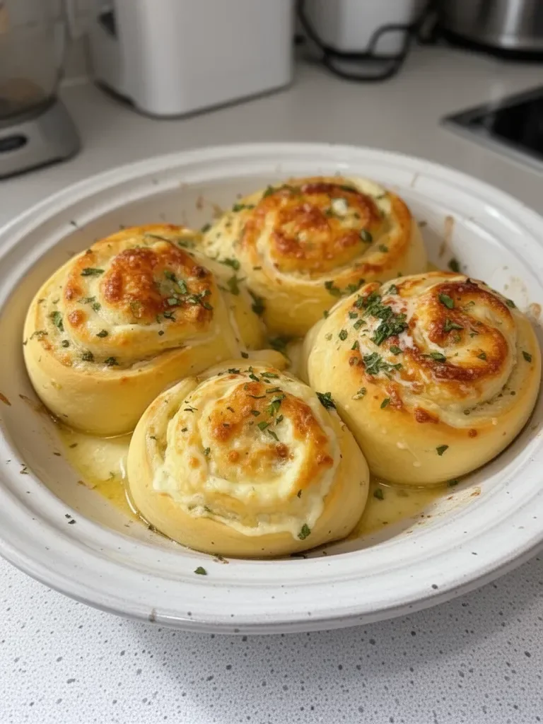 Rollos de queso mantecoso con ajo, ¡a todos les encantarán!