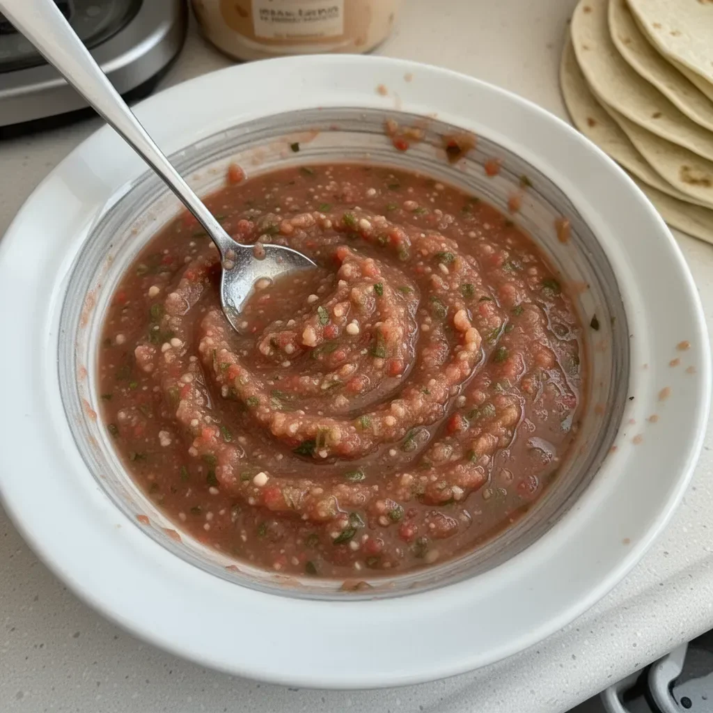 Salsa fresca para burritos con ingredientes sabrosos y coloridos