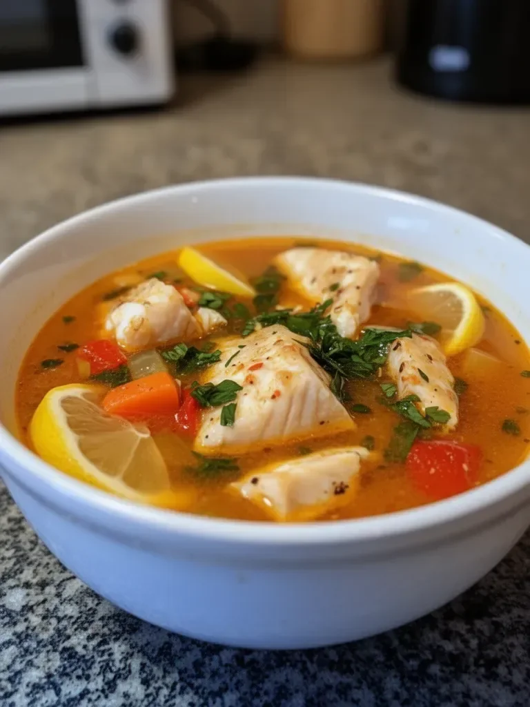 Sopa Picante de Pescado con Limón