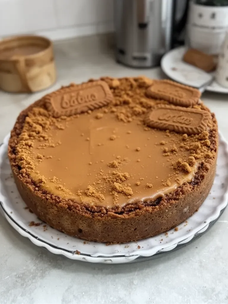 Tarta de queso Biscoff