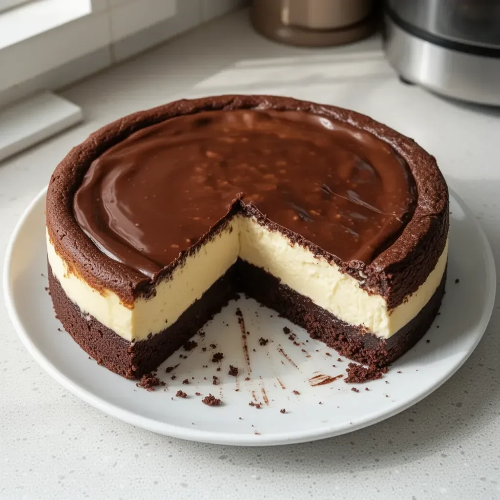 Tarta de Queso con Brownie, una deliciosa combinación de postre decadente