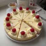 Tarta de Queso con Chocolate Blanco y Frambuesas