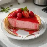 Tarta de Queso de Fresa fresca y colorida, perfecta para celebraciones