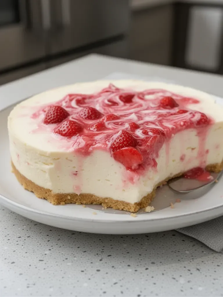 Tarta de Queso de Fresa sin Hornear