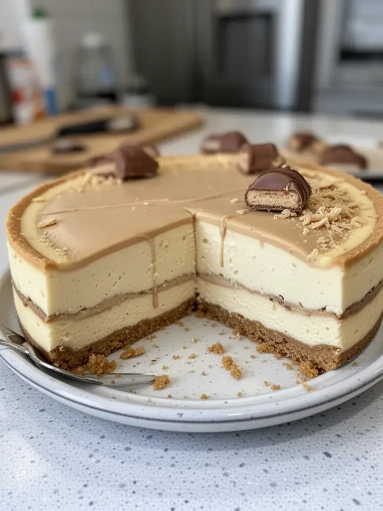 Tarta de queso Kinder Bueno sin hornear: cremosa y fácil